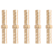 5 pcs Gold Tone Brass Straight Hose Connector Joiner