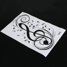 Beat Note music wall art stickers,vinyl wall stickers music decor,Graphic Art musical home decoration(black)77x45cm