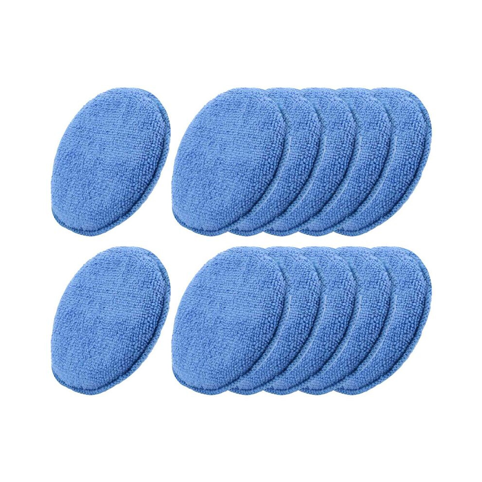 Microfiber Wax Applicator 12Pcs Car Cleaning Polish Wax Foam Sponge Polishing Sponge, 4712273242075