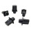 Tele  Cap Tip Per Telecaster Top-Hat  Tip Nero Per Parti Di Chitarra Tele Pack Di 5 1