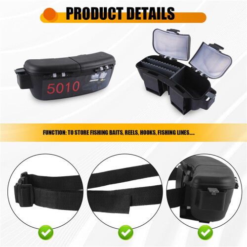 Multifunktionale Fischerei Kasten Tragbare Fischerei Köder Box Aufbewahrungs Box Taille Träger Köder Rollen Halter Container 1