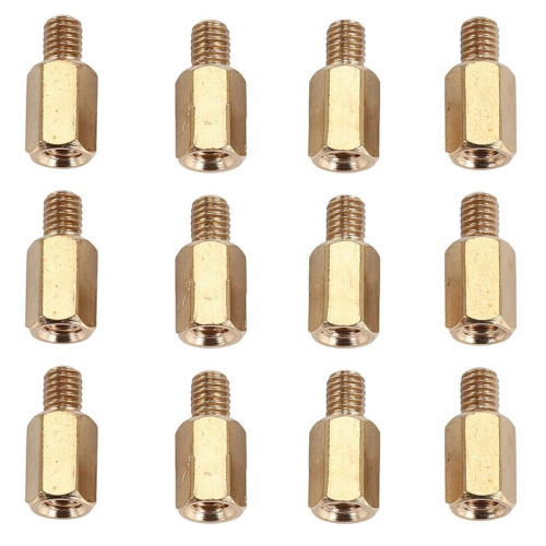50 Pcs PC PCB Motherboard Brass Standoff Hexagonal Spacer M3 7+4mm