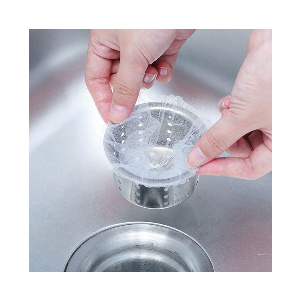 200Pcs Kitchen Anti-Clogging Sink Filter Dish Washing Sink Drain Residue Filter Garbage Bag Water Cut Bag Kitchen Shower Floor Drainer 6034021344380