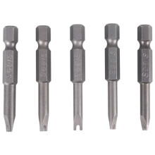 5 Stuecke Set Sicherheit Bit Set Manipulationssichere Schraubendreher Bohrer Schraubendreher Bits Sechskant Schaft Magnetische Uförmigen 1/4 Zoll