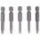 5Pcs Set Security Bit Set Tamper Proof Screwdriver Drill Bit Screw Driver Bits Hex Shank Magnetic U Shaped 1/4 inch Driver Bits Hand 1