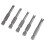5Pcs Set Security Bit Set Tamper Proof Screwdriver Drill Bit Screw Driver Bits Hex Shank Magnetic U Shaped 1/4 inch Driver Bits Hand 5