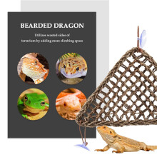 Lettino per Lucertola Amaca Drago Barbuto, Fibre Naturali di Alghe per Rettili, Gechi, Iguane, Paguri e Serpenti, Foglie di Piante di Terrari