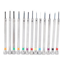 0.6Mm-2.0Mm 13Pcs New Watchmakers Screwdrivers Set Watch Glasses Flat Blade Assort Slotted Flat Screwdrivers Set, Jewellers Watch Screwdriver For