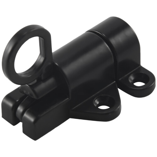 Aluminum Alloy Security Automatic Window Gate Lock Spring Bounce Door Bolt , Black