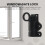 Aluminum Alloy Security Automatic Window Gate Lock Spring Bounce Door Bolt , Black 3