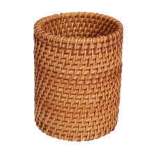 Rattan Chopsticks Tube Shovel Spoons Bucket Dinner Knives Forks Tableware Storage Box Home Storage Baskets Organizer A
