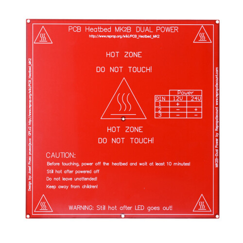 3D Printer Accessories with a Heated Bed Dual Voltage Circuit Board MK2B, Support 12V, 24V 1