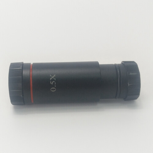 0.5X C Mount Microscope Adapter 23.2mm Electronic Eyepiece Reduction Lens 0.5X Microscope Relay Lens for Microscope CCD Camera 2