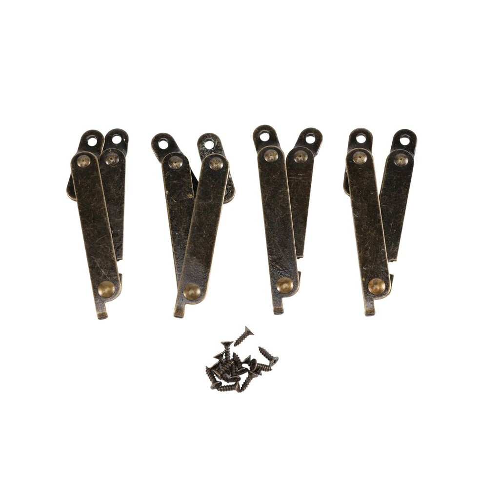 Furniture Box Rotatable Folding Lid Support Hinge Bronze Tone 4Pcs 6031508793785