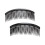 2 pezzi Plastica 24 Denti Combs per Lady Nero 1