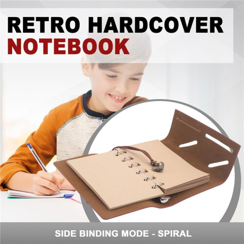Retro Personality Notebooks Journal Notepads  Binder Diary Notebook Light brown S 2