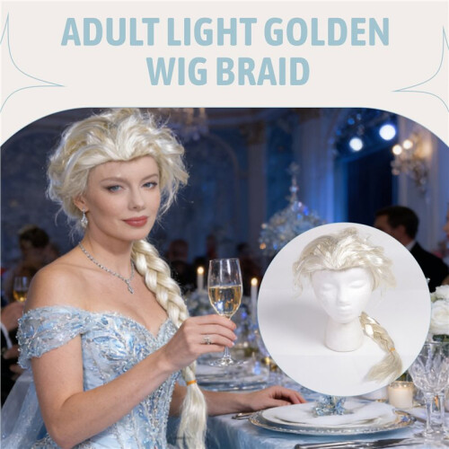 Beautiful Adult Wig light gold Braid Dressing 2
