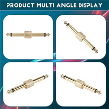 5Pcs 1/4 Inch 6.35 mm Guitar Effects Pedal Connector Coupler Jack Interface Cable Adaptor Electric Pedal Board Accessories