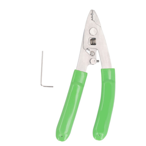 CFS 3 Fiber Optic Stripper, 3 Hole Adjustable Caliber, Safety Lock, Spring Green 2