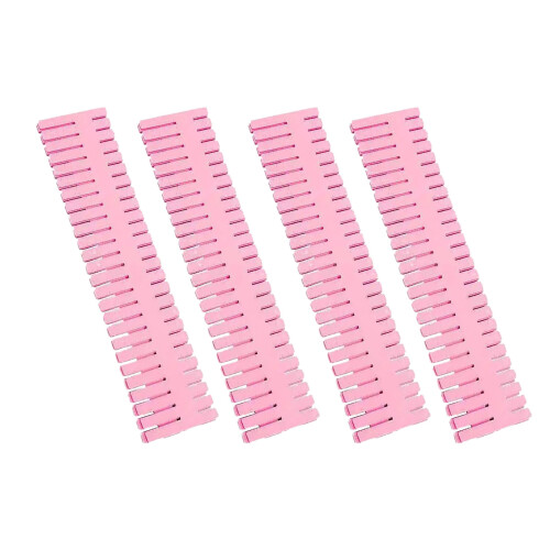 Plastic Drawer Divider Set, Adjustable, Pink, 47x7cm, 4 pcs 1