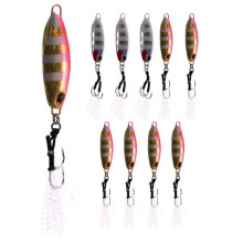 10 St/Set Metall Jig Sked Lure Artificiellt Bete Shore Slow Jigging Bass Fiskeredskap Hårt Bete 30g