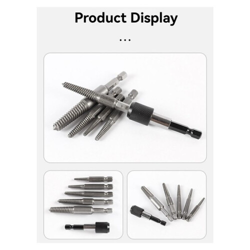 5 Pcs Damaged Extractor Drill Bit Set Hex Shank Damaged Bolt Screw Stud Extractor Extractor Tool Set Slide Extractor 2