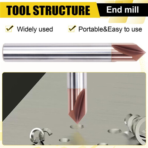 Straight  Chamfer Knife Cemented Carbide 90 Degrees 3-Point Tungsten Chamfer Knife CNC Machining Tools 2