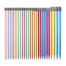 14PCS Stainless Steel Knitting Needles Set Pointed Needles Knitting Crochet Supplies for Beginners Handmade(2-10mm) 25cm