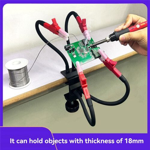 Adjustable Table Clamp Base Helping Hands Soldering Third Hand Tools 4 Flexible Gooseneck Arms for Electronics Repair B 2