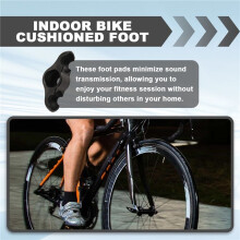 Indoor Bike Cushioned Foot Pad Noise Reduction and Anti-Friction Floor Tennis Foot Pads for Wahoo 2PCS(Without the )