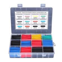 750pcs Heat Shrink Tube Tubing Insulation Shrinkable Tube Assortment Electronic Wire Cable Sleeve Kit