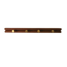 Sliding Solid Wood Wall Hanger A Row of Multifunctional Wall Hooks At the Entrance Clothes Storage Rack,4 Hooks