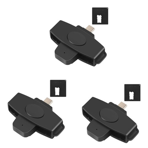 CSCR3 Type-C  CAC Card Reader Bank Tax Declaration SIM Card/IC Card ID Card Reader