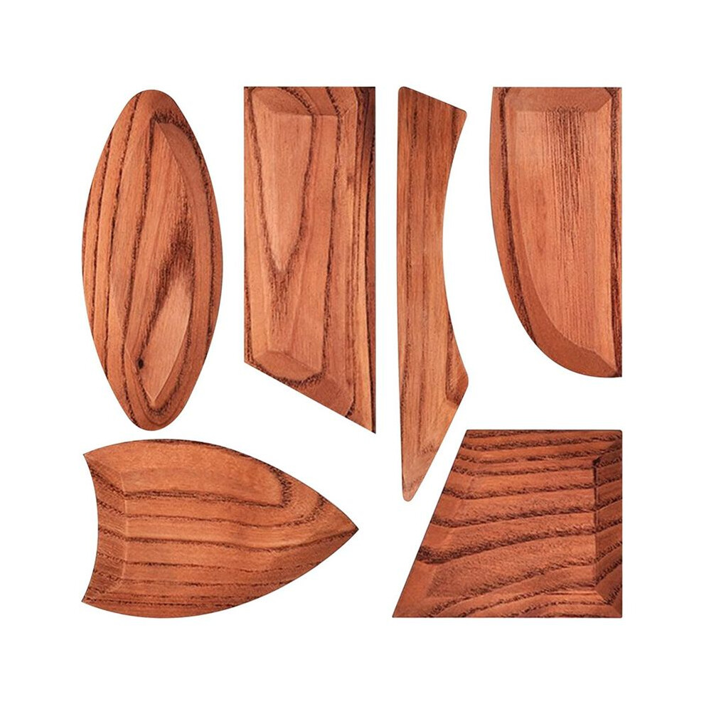 Pottery Ribs 6 Pack, Pottery Trimming Tools Pottery Foot Shaper Plaster Sculpting Rib Membrane Removal Tool 6034021316981