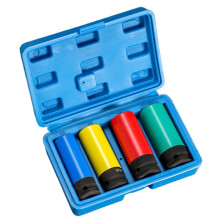 Drive Wheel Protector Impact Socket Impact Sleeve Set Plastic Sleeves 17mm, 19mm, 21mm, and 22mm