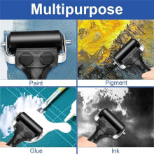 8Pcs Brayer Roller,Rubber Brayer Rollers for Crafting,Vinyl Roller Paint Brush for Gluing Printing Inking, Painting Tool