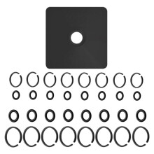 (8+8Set) 1/2inch and 3/8inch Impact Retaining Ring Clip with O-Ring,Retainer Impact Lock Ring Anvil Install Tool