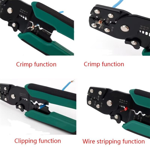 250pcs Multi-Function  Electric Terminal Crimping Pliers with Wire Stripping Cutting Hand Crimping Tool 2