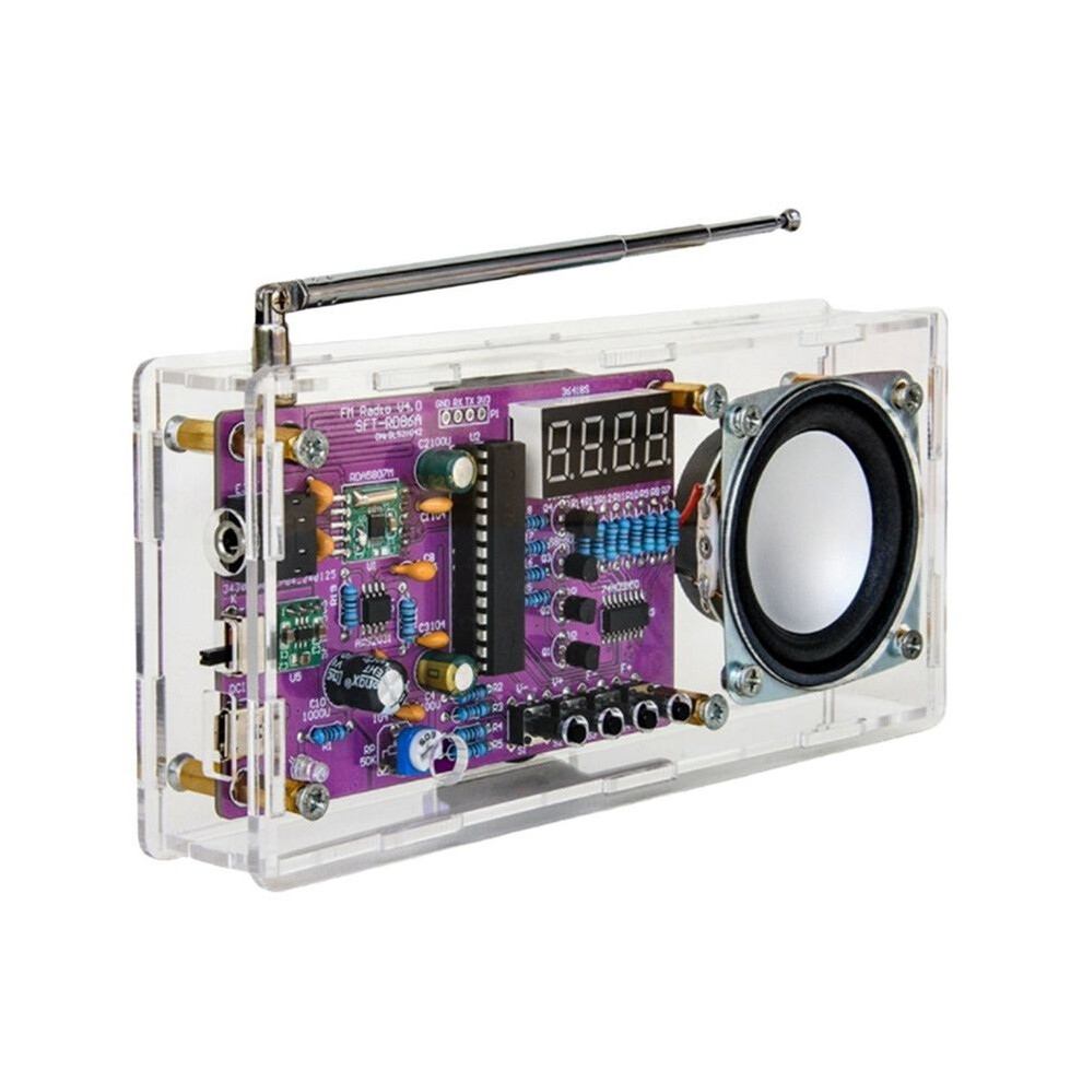 Diy Fm Radio Electronic Radio Adjustable Frequency 87.5-108Mhz With Sspeaker Digital Display Diy Soldering Project 6131180407090