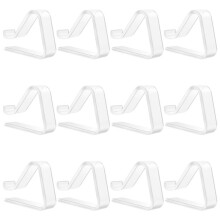 12 Pieces Transparent Tablecloth Clips, Table Cloth Clips,Windproof Table Cover Holder Clamps.Table Cloth Holder B