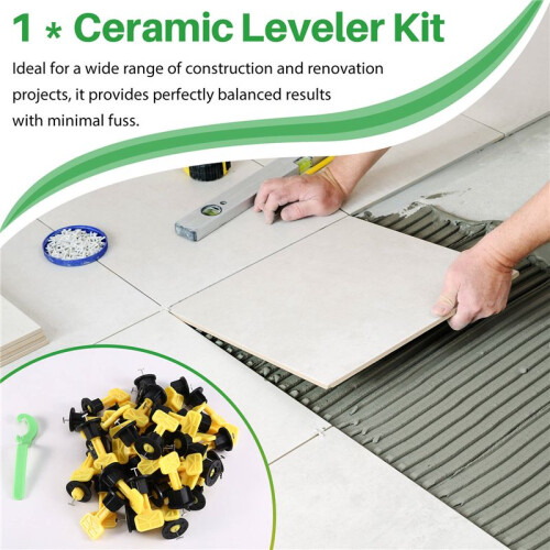 45PCS Ceramic Leveler Kit Floor Tile Leveling System Clips Spacers for Tile Laying Wall Fixing Construction Tools 1