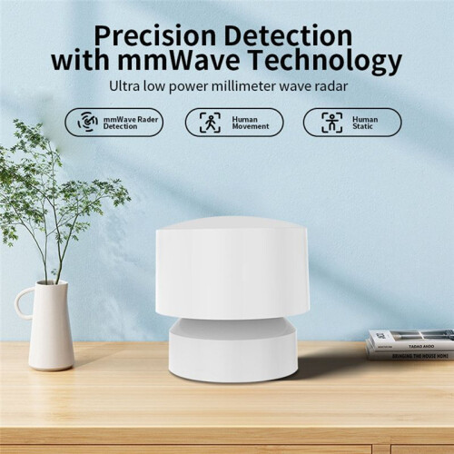 Tuya Zigbee Human Presence Sensor Respiratory Motion Detection Wireless Connection  Home Security Alarm 2