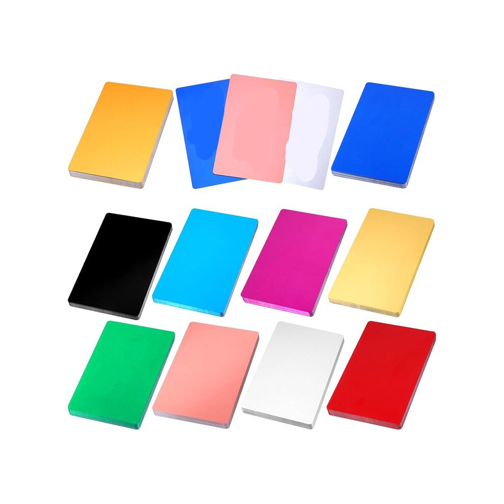 300Pcs Metal Business Card Blanks,3.4X2.2inch Multipurpose Aluminum Sheet Engraving Colorful Diy Blanks For Cnc Engraver 6031192212067