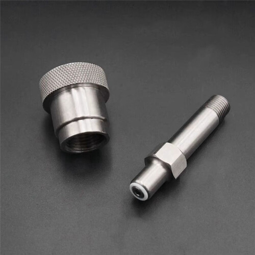 SS-CGA 347 Kit Aço Inoxidável 1/4 Polegada MNPT Porca Apertada Manualmente e Bocal de 3 Polegadas 347 Conector de Garrafa Atmosférico 1