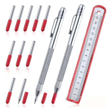 2 Pieces Tungsten Steel Scrapers with Magnet Replaceable Tips Graffiti Tools for Glass Wood Metal Plate Leather