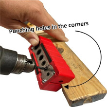 Multifunctional Hole Puncher 2-12mm Drilling Guide Locator Suitable for Round Rod and Plane Right Angle Punching