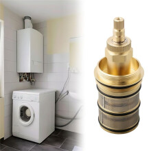 Thermostatic Mixer Valve,Shower Valve, Brass Replacement Thermostatic Cartridge, Replacement 20-48 Celsius Thermostatic