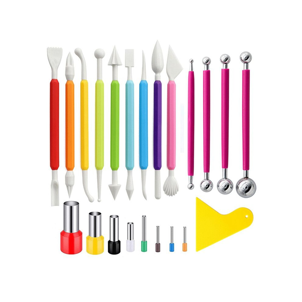 Pottery Tools Set Of 22 Clay Sculpture Carving Knives, Mud Scraping Blades, Round Punches. 4714260030160