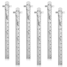 Pocket Ruler with Removable Clip 6 Pieces Precision Pocket Ruler Metric Ruler Not for School Office Architect