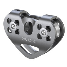 30kN Cable Trolley Pulley with  Bearing Climbing Caving Aloft Work Rescue Gray